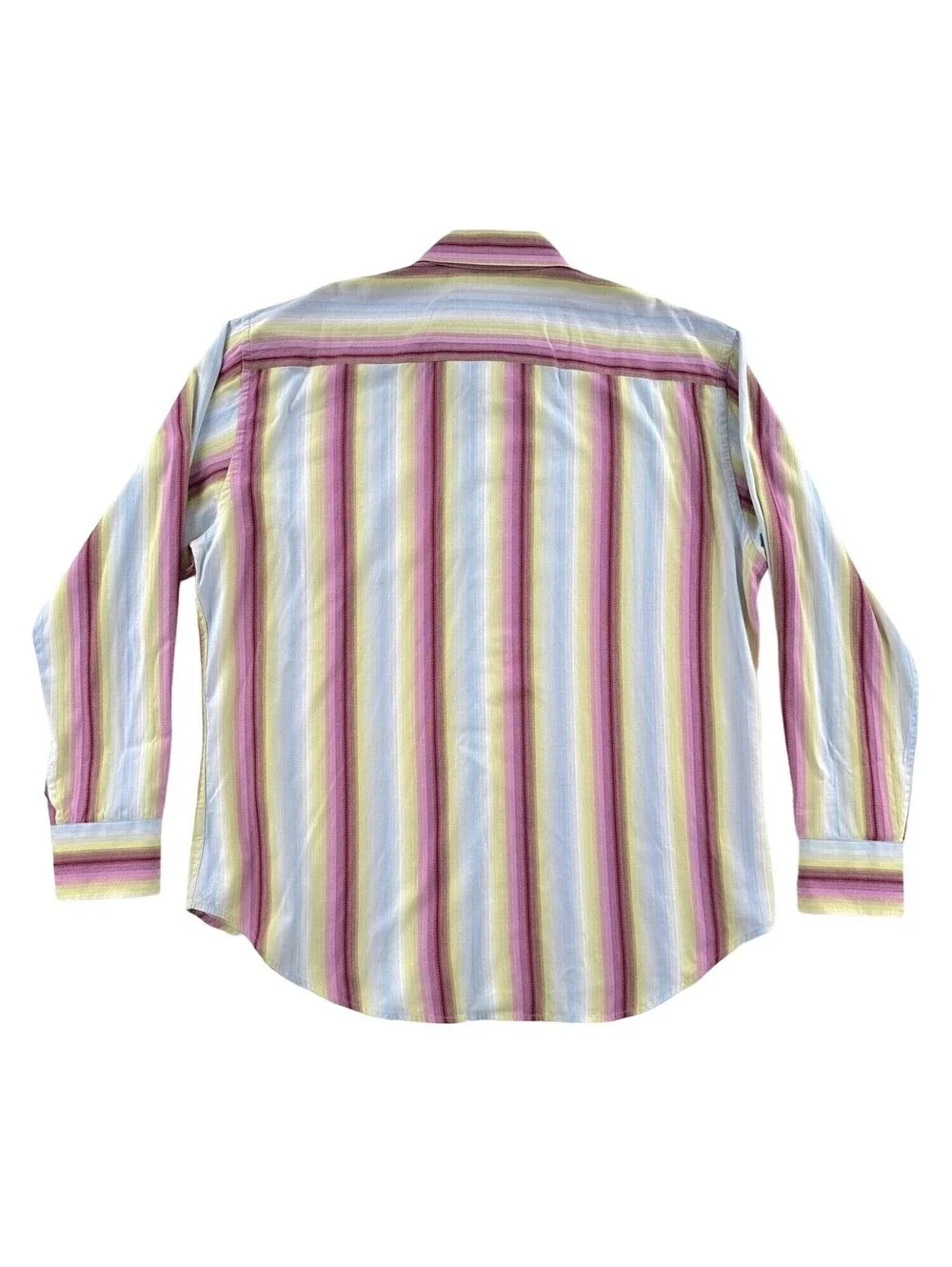 Robert Graham Multi-Color Stripe Embroidered Button Front Shirt 2XL